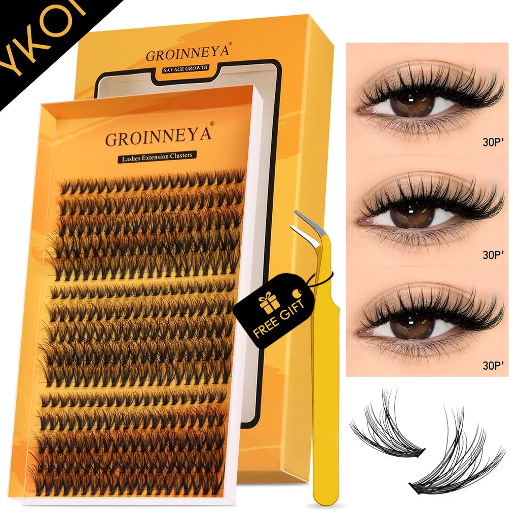 GROINNEYA-Luxury 3D Faux Mink Eyelashes