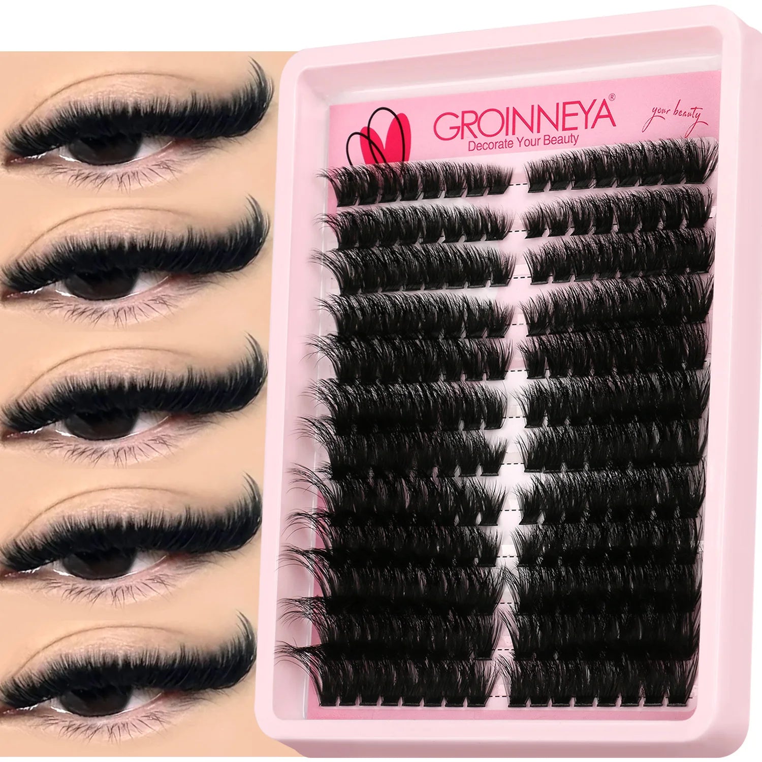 GROINNEYA-Luxury 3D Faux Mink Eyelashes
