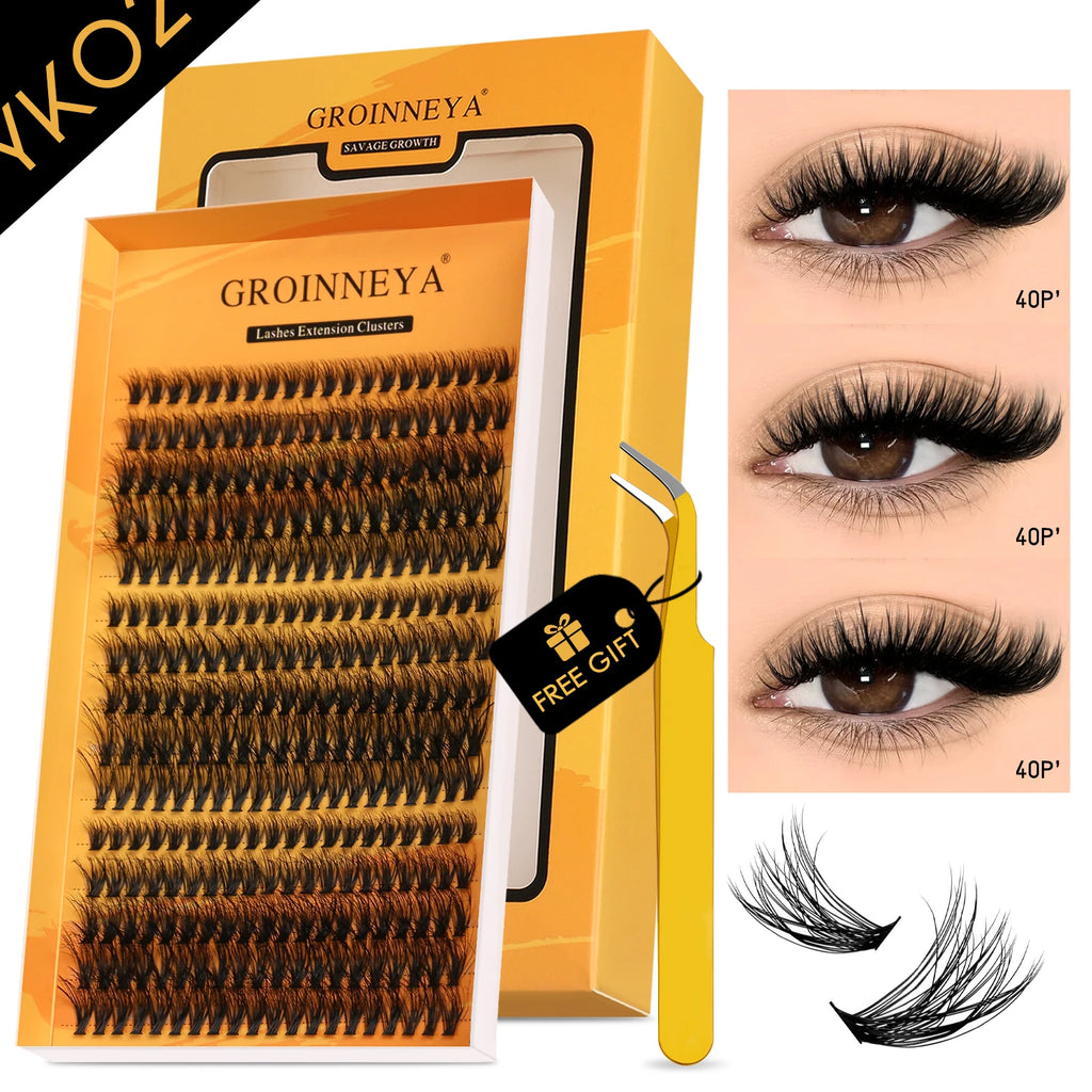 GROINNEYA-Luxury 3D Faux Mink Eyelashes